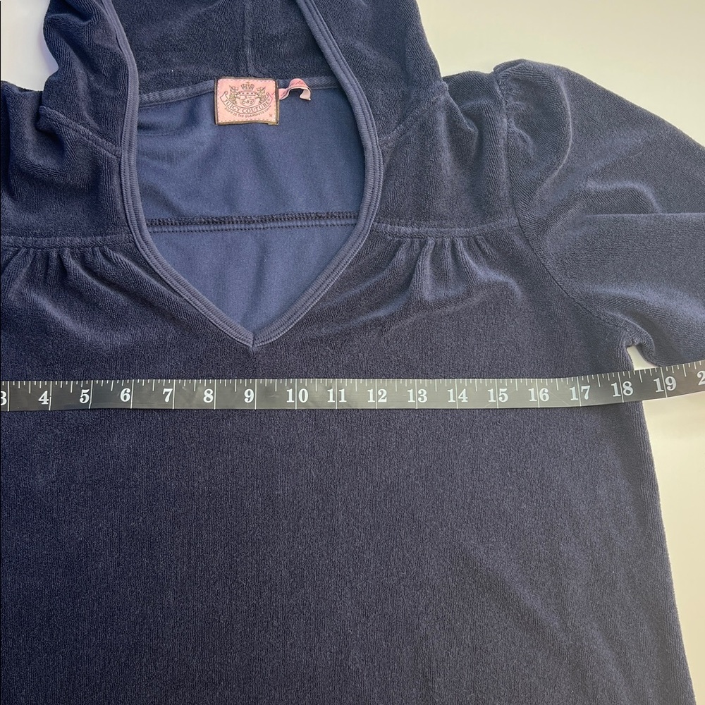 Juicy couture dress terry cloth Navy Blue Hooded Women's sport‎ mini Dress Med - Picture 5 of 10